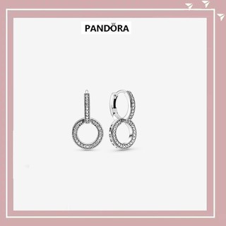 ☌Pandora ต่างหูห่วงคู่ เงิน 925 แวววาว