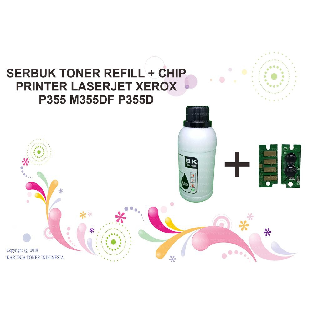 XEROX P355 M355DF P355D LASERJET PRINTER REFILL TONER POWDER & CHIP