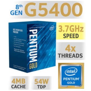 CPU INTEL PENTIUM G5400 (Socket 1151V2) มือสอง พร้อมส่ง แพ็คดีมาก!!! [[[แถมซิลิโคนหลอด พร้อมไม้ทา]]]