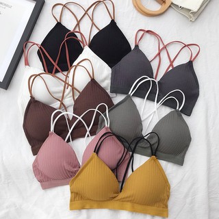 B-809 Crop Bra คอรปบราสายเดี่ยว เสื้อครอป เสื้อครอปสายเดี่ยว สายเดี่ยว ชุดเซ็กซี่ผู้หญิง เสื้อในหญิง