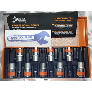 ชุด บล็อกเดือยโผล่ KOCHE 1/2(4หุน) [ โคเช่ ] TORX ทอร์ค 80 mm. ยาว 9 Pcs. / Set. [ T15 - T55 ]