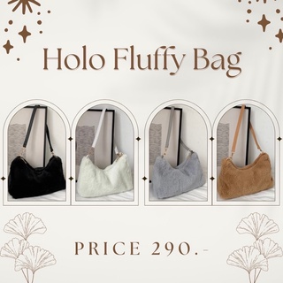 ZP | Holo Fluffy Bag กระเป๋าขนนุ่ม 🖤🤍🤎 พร้อมส่ง 📦