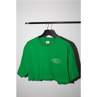 PlainandPlane ll Slowly Unemployed Tee Crop (Green)