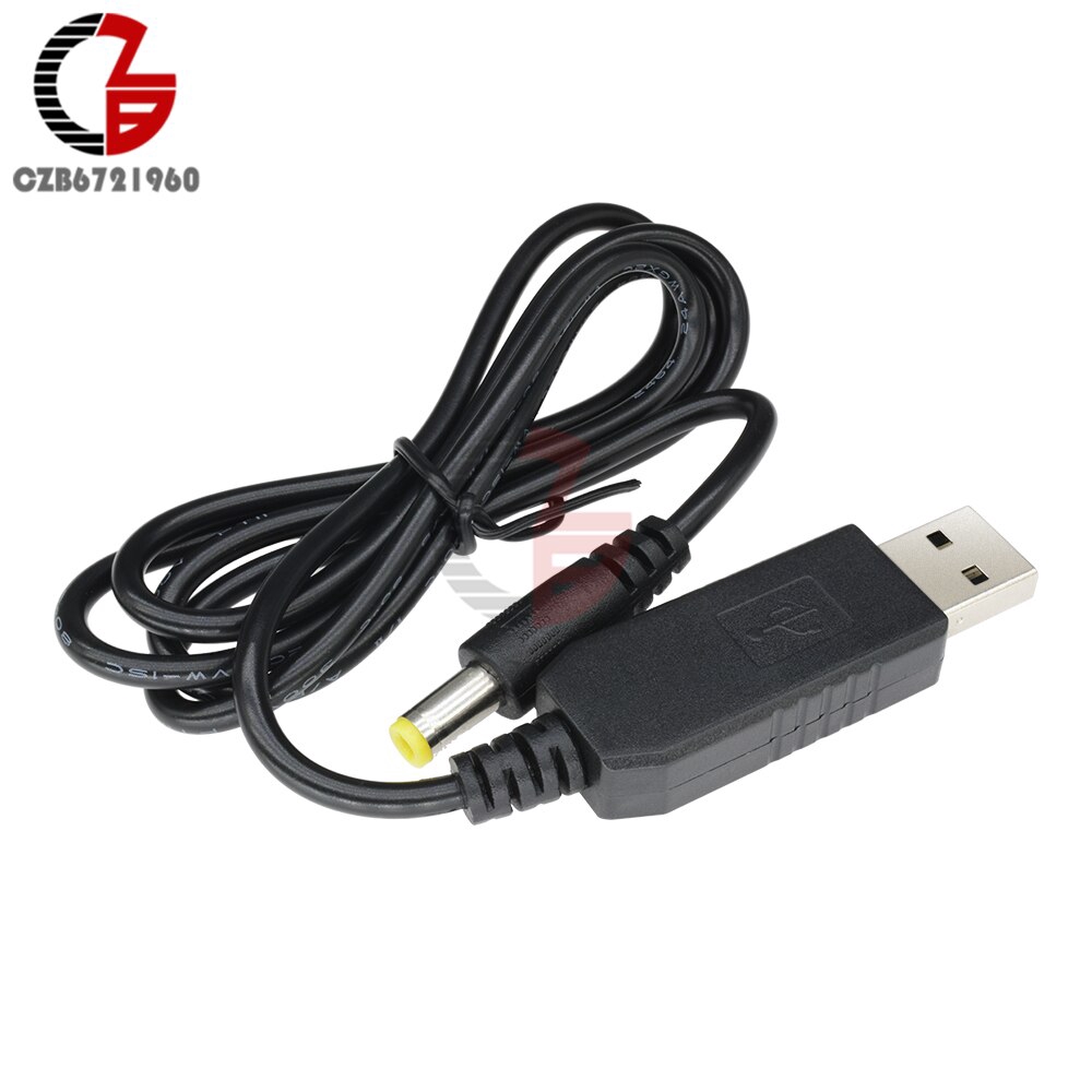 USB to DC Power Cable USB to 5.5x2.1mm DC Plug Jack 5V to 9V 12V DC-DC Step Up Booster Power Converter Inverter Cable