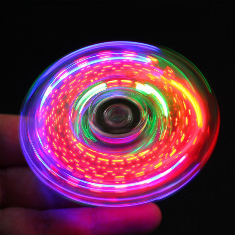 Novelty Multiple Changes LED Fidget Spinner Luminous Hand  Spinners Glow in D - รูปที่ 5