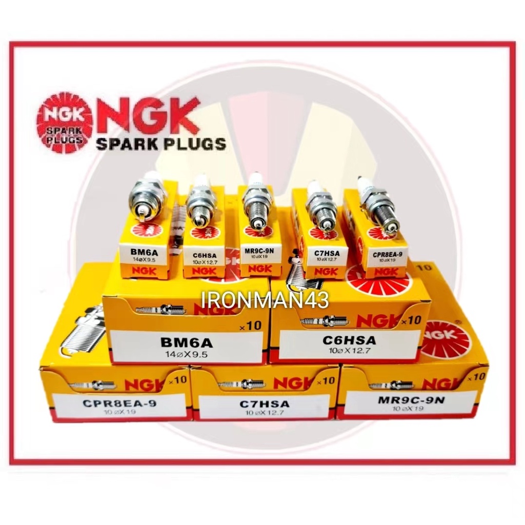 NGK SPARK PLUG C6HSA CPR8EA-9 MR9C-9N B8ES BP7HA BM6A EX5 DREAM LAGENDA Y100 WAVE125 DASH RS150 NOUV