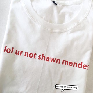 "lol ur not" เสื้อยืดสกรีน สวมใส่สบาย