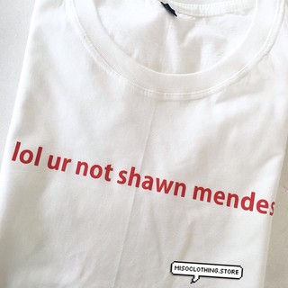 "lol ur not" เสื้อยืดสกรีน สวมใส่สบาย