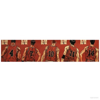 Slam Dunk โปสเตอร์กระดาษคราฟท์ลายการ์ตูน Hanamichi Rukawa สําหรับติดตกแต่งผนังบ้าน