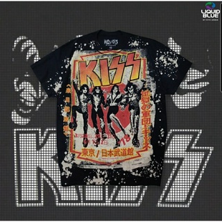 Liquid blue KISS Japan  H.V. Black T-Shirt แท้นำเข้าจาก USA ส่งฟรี!