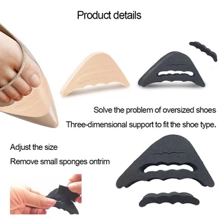 Gtubike 1 คู่ฟองน้ํา Foot Stopper ผู้หญิงหน่วยความจําโฟมรองเท้า Pad Super Soft Anti-drop รองเท้าส้นสูง Forefoot Pads ปรับขนาด Toe Plug