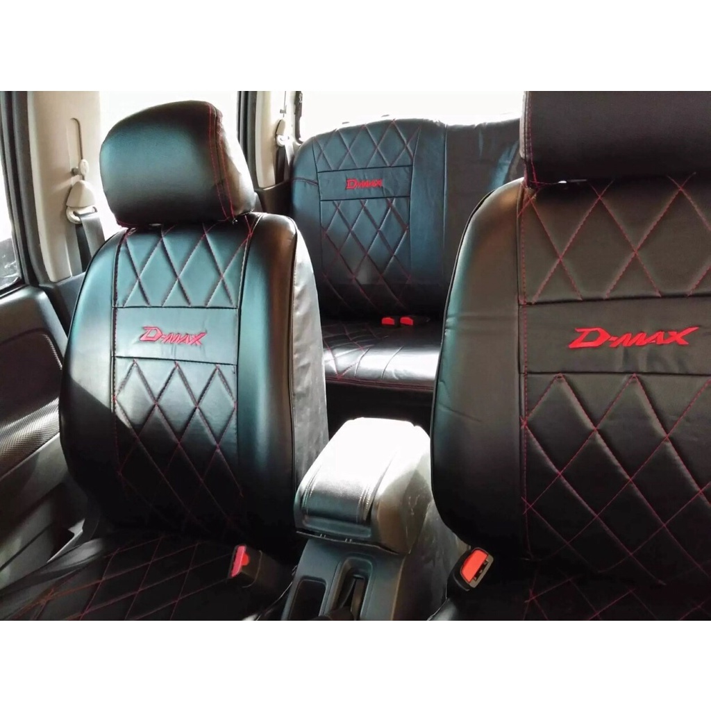 หุ้มเบาะตรงรุ่น D-MAX เก่า ปี 2003-2011 ลาย VIP 4 ประตู หุ้มเบาะแบบสวมทับตรงร car seat covers T8