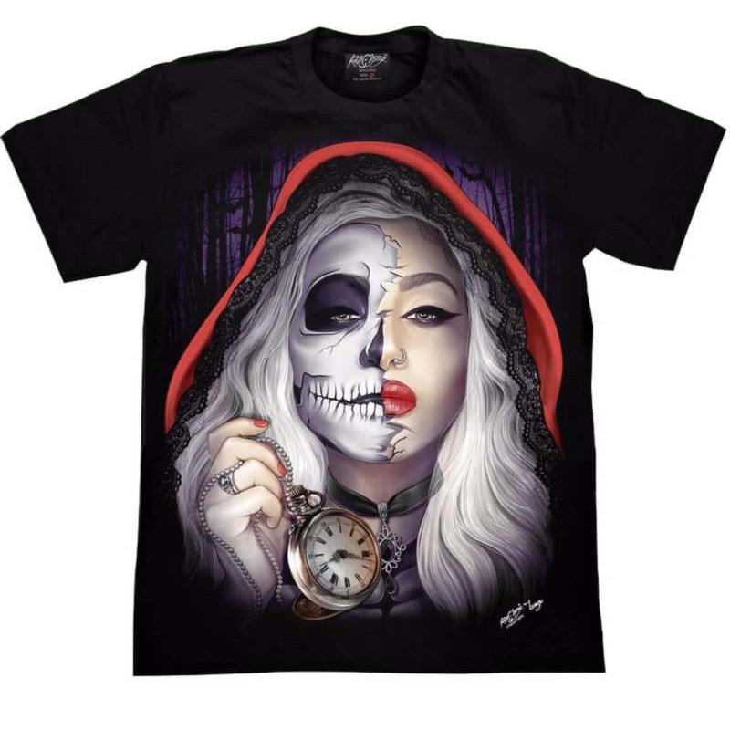 Rock chang T-shirt 3D135 เสื้อยืด(เรืองแสง)ผู้ชาย(ไซส์ยุโรป)ลายหน้า-หลัง