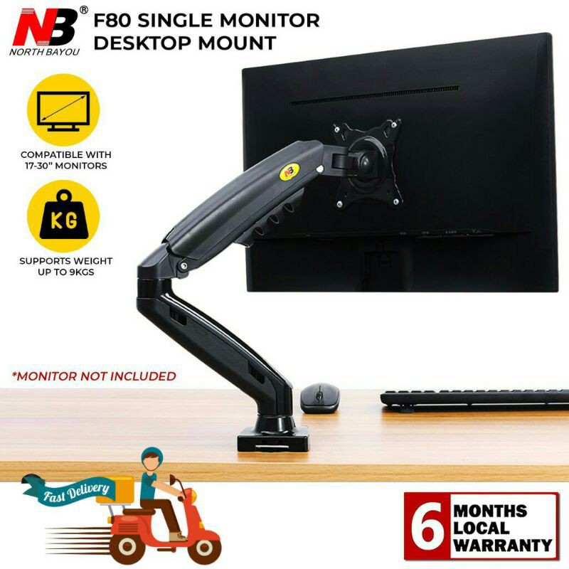 【Ready Stock】 ❄NB North Bayou Monitor Desk Mount Stand Full Motion Monitor Arm with Gas Spring for 17-30'' Computer Moni