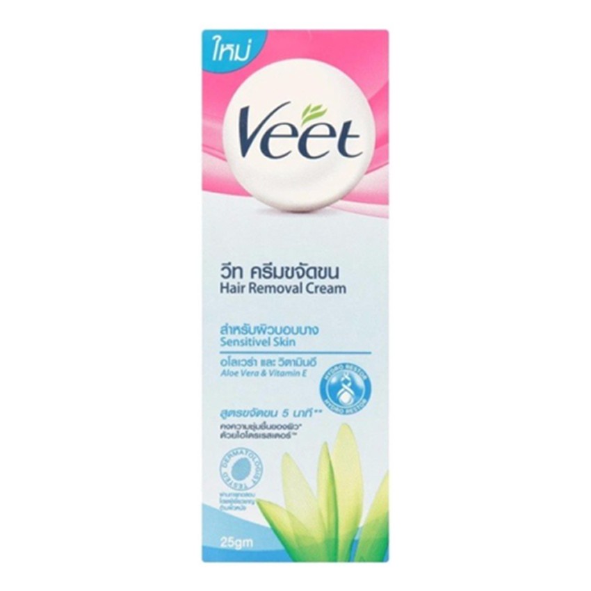 ร้านไทย ส่งฟรี VEET วีทครีมขจัดขนอโลเวล่าแอนด์วิตามินอี 25ก. เก็บเงินปลายทาง