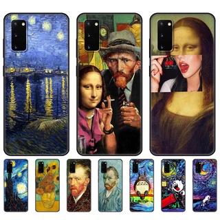 เคสโทรศัพท์มือถือ ซิลิโคนนิ่ม tpu ลาย Van Gogh Starry Night สีดํา สําหรับ Samsung Galaxy S20 S20 PLUS S20 Ultra S20 FE