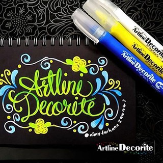 ปากกาเขียนตกแต่ง ARTLINE DECORITE หัวพู่กัน