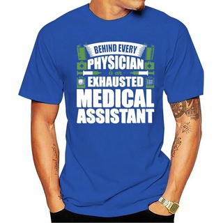 ใหม่ เสื้อยืดลําลอง แขนสั้น คอกลม พิมพ์ลายแพทย์ Behind A Physician Is An Exhausted Medical Assistan Ocnajk76Pckjho90