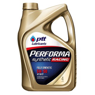 น้ำมันเครื่องปตท. เพอร์ฟอร์ม่า ซินเธติค เรสซิ่ง 5w50 4ลิตร PTT PERFORMA RACING SYNTHETIC 5W50