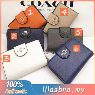 ✨ลิลี่ แคนาดา ช้อปปิ้ง✨ C6390 COACH กระเป๋าสตางค์ซิปขนาดกลาง ดีไซน์ใหม่