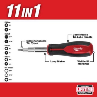 Milwaukee ไขควง 11 IN 1  รุ่น 48-22-2761