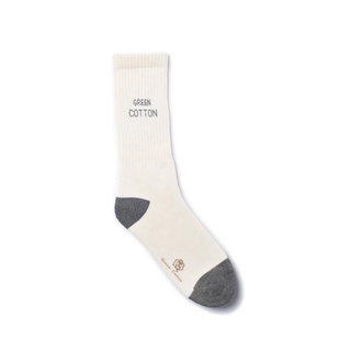 กรีน ค๊อตตอน ถุงเท้าข้อยาวต่อสี Green Cotton Long Ankle Sport Socks 5004ALCR