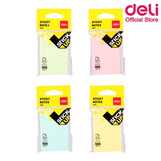 Deli A01202 Sticky Notes กระดาษโน๊ตกาว (คละสี 1 ชิ้น) กระดาษโน๊ต อุปกรณ์สำนักงาน เครื่องเขียน อุปกรณ์การเรียน กระดาษกาว