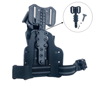 Gun Holster Single Strap Leg Shroud Hunting Thigh Drop Flex Adaptor Black for Glock 17 19 22 23