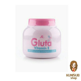 ครีมกลูต้า วิตามินอี Gluta Vitamin E Moisturizing Collagen Cream 200g.