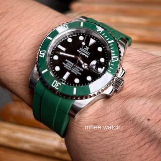 Seiko Modified Starbucks Green Rubber Strap