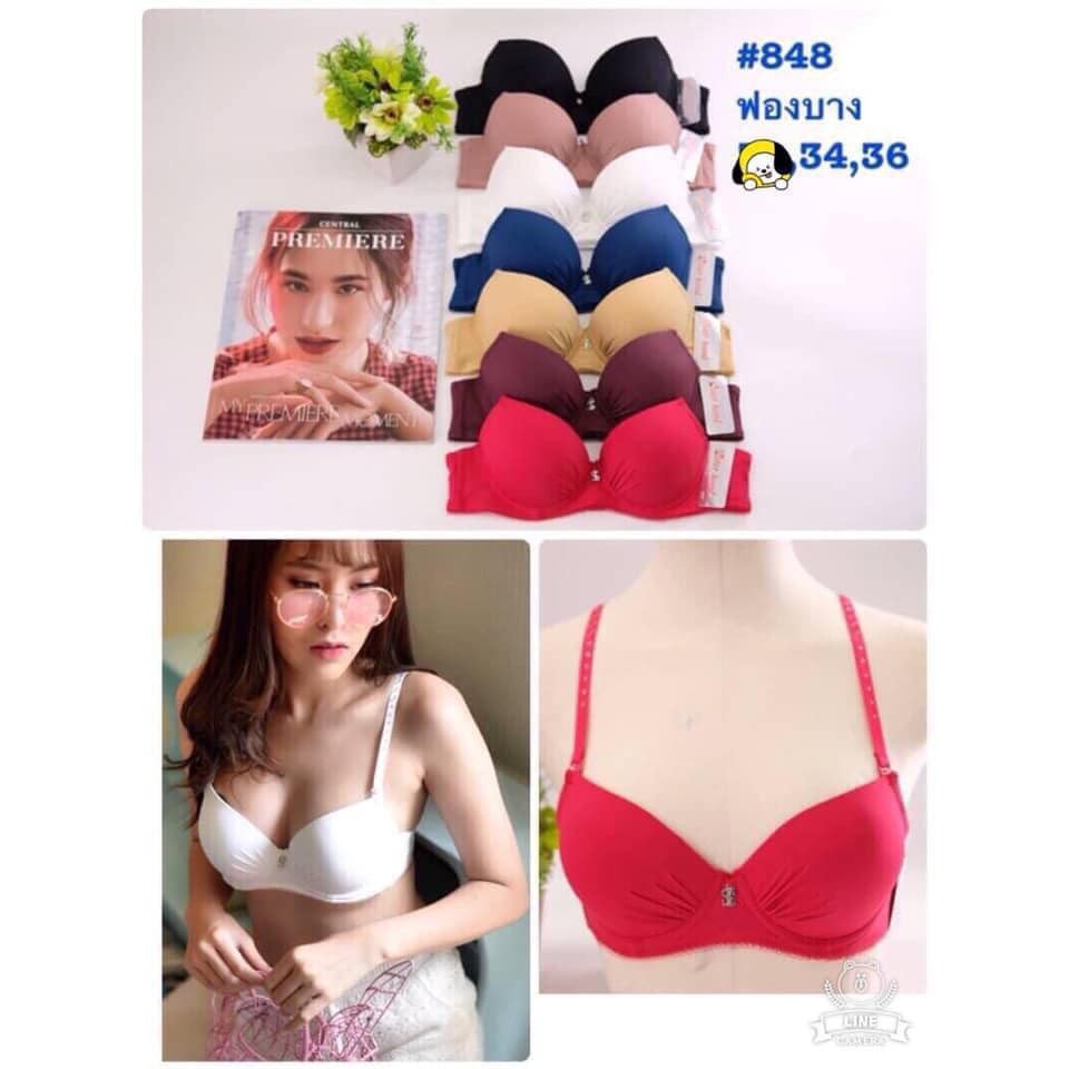 (Thai Bra) SISTERHOOD 848 Cup A Thai Bra มีฟองน้ําบางเบา กระชับและยกกระชับสุดๆ - Size 34/75, 36/80