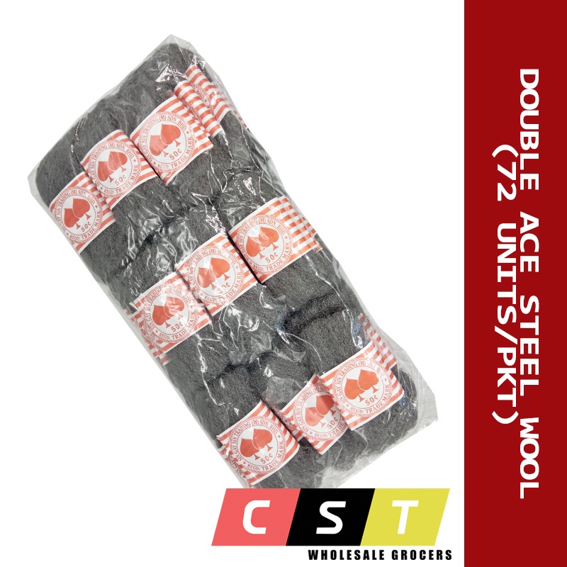 DOUBLE ACE Steel Wool [72 หน่วย/Pkt] [+-200g/Pkt]