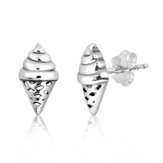 MachuSilver ต่างหูเงินแท้ 925 Sterling Silver Summer ไอติม ไอศครีมโคน พร้อมถุงกำมะหยี่