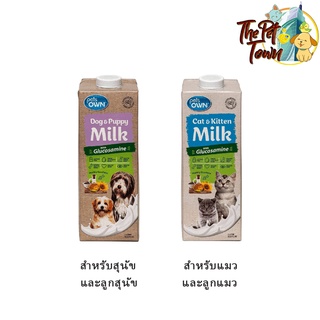 Pets Own Milk 1000ML นมพร้อมดื่มสำหรับลูกสุนัขและลูกแมว