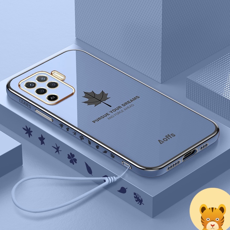 เคส Oppo A94 4G เคสเจ็ดสี เลือกได้ เนื้อหรูหรา เรียบลื่น เคสโทรศัพท์มือถือ เคสป้องกัน + ฟรีสายคล้อง