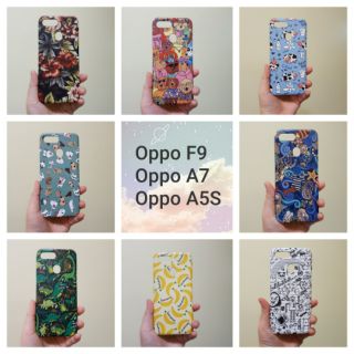 เคสแข็ง Oppo F9 A7 A5S เคสไม่คลุมรอบนะคะ เปิดบน เปิดล่าง (ตอนกดสั่งซื้อ จะมีให้เลือกลายก่อนชำระเงินค่ะ)