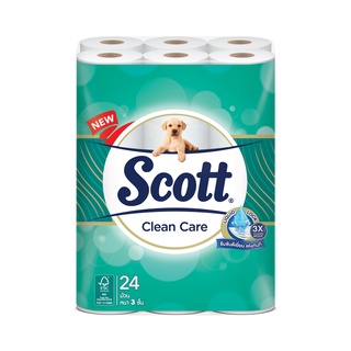 SCOTT สก๊อตต์ คลีนแคร์ กระดาษชำระหนา 3 ชั้น (แพ็ค 24 ม้วน)