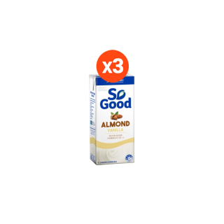 [ลดล้างสต๊อกBF:17Aug22] So Good Almond Milk Vanilla 1 Liter x 3 pcs | โซกู๊ด นมอัลมอนด์ รสวานิลลา 1 ลิตร แพ็ค 3 กล่อง