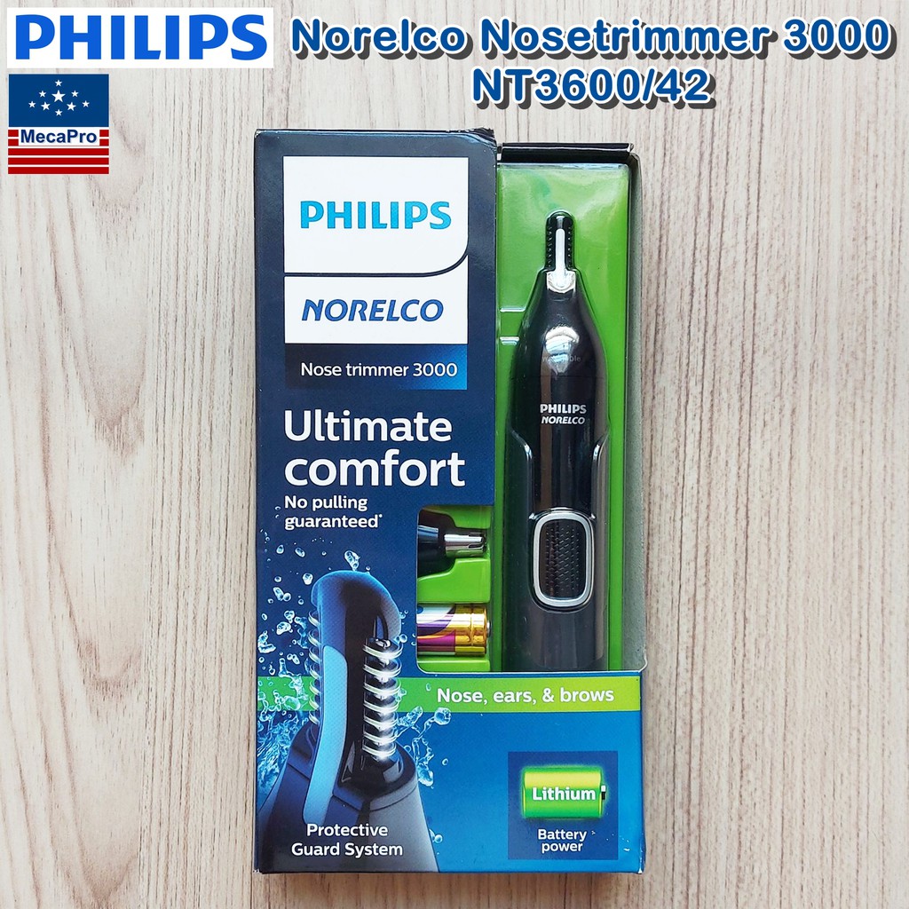 Philips® Norelco Nose Trimmer 3000 Model NT3600/42 NT3600/62 ฟิลิปส์ เครื่องตัดแต่งขนจมูก+ขนบนใบหน้า