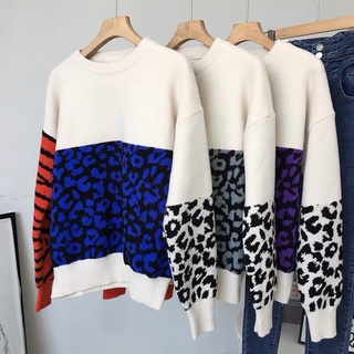 (ใส่โค้ดSOODPUNG1ลดเพิ่ม60บาท)เสื้อไหมพรมลายเสือทอหนาใส่อุ่นเหมาะกับอากาศเย็นๆหนาวพร้อมส่ง