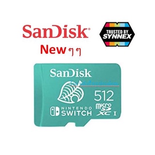 SanDisk and Nintendo Cobranded microSDXC, SQXAO, 512GB, U3, C10, UHS-1, 100MB/s R, 90MB/s W, 4x6, Lifetime Limited