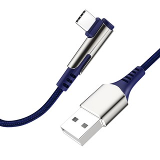 สายชาร์จขั้วต่อแบบงอ  Rock M1 USB C (หัวงอ) - A พร้อมชาร์จแบบเร็ว