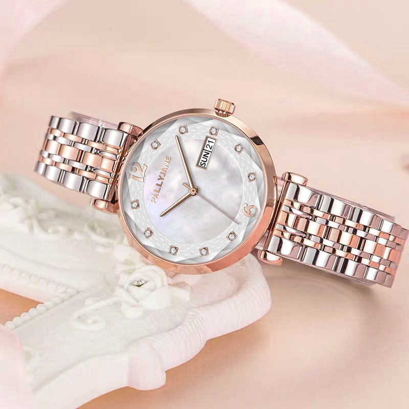 Spot stock New genuine automatic movement watch women s double calendar ...