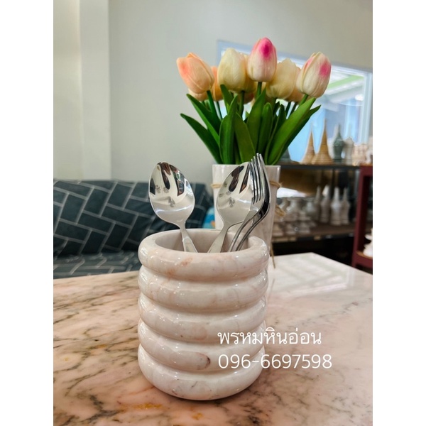 กระบอกหินอ่อนแท้(10*10ซม) - รูปที่ 2