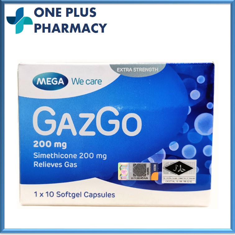 Mega GazGo 200mg 10s (Simethicone) [EXP 11/2026]