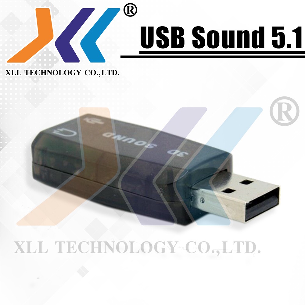 USB การ์ดเสียง ซาวด์การ์ด Audio 3D Sound 5.1 อะแดปเตอร์เสียง USB Sound Card คละสีsound01