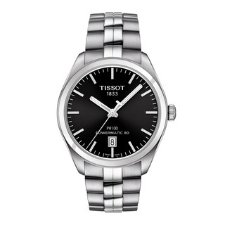 Tissot PR 100 Powermatic 80 ทิสโซต์ พีอาร์ 100 สีดำ เงิน T1014071105100 นาฬิกาผู้ชาย