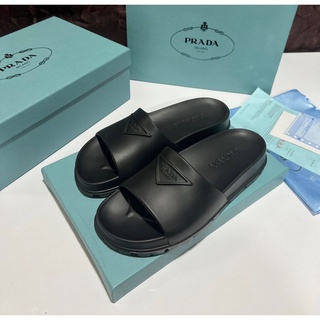 รองเท้าแตะ PRADA RUBBER SLIDE SANDALS