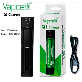 Vapcell Q1 charger เครื่องชาร์จแบบ 1 ช่อง