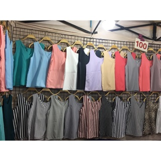 เสื้อแขนกุดสีพื้น